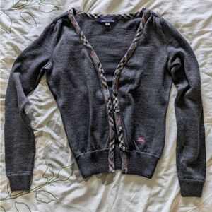 Gray Cardigan Sweater